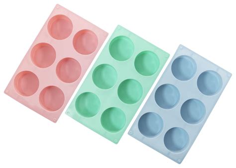 Soap Moulds-Set of 3 Silicone Soap Making Moulds Round Bars | Shop ...