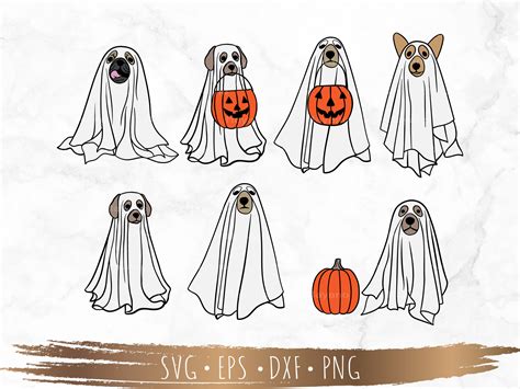 Сute Ghost Dog Svg Boo Svg Halloween Svg Files for Cricut - Etsy