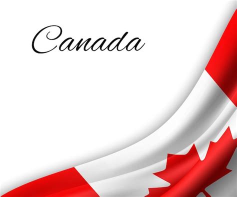 Premium Vector | Waving flag of Canada on white background.