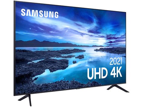 Smart TV 60” 4K Crystal Samsung UN60AU7700GXZD - VA 60Hz Wi-Fi Bluetooth Google Assiste 3 HDMI ...