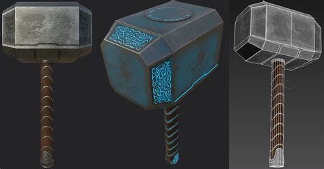 3D model Thors hammer VR / AR / low-poly | CGTrader