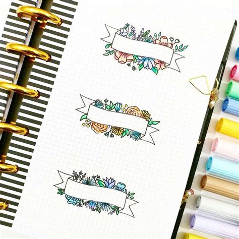 Easy & Creative Bullet Journal Banners in 2020 | Bullet journal banner, Bullet journal ...