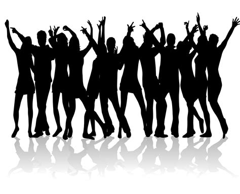 Dance Silhouette Nightclub Clip art - Dancing material for many people png download - 1957*1583 ...