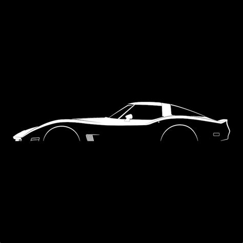 Corvette C3 Silhouette Vector File - Etsy