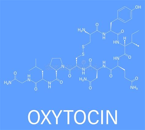 Oxytocin Hormone Molecule. Skeletal Formula Stock Vector - Illustration of chemical, composition ...