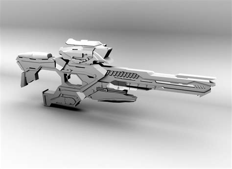 Sci fi sniper gun Free 3D Model - .obj .mb - Free3D