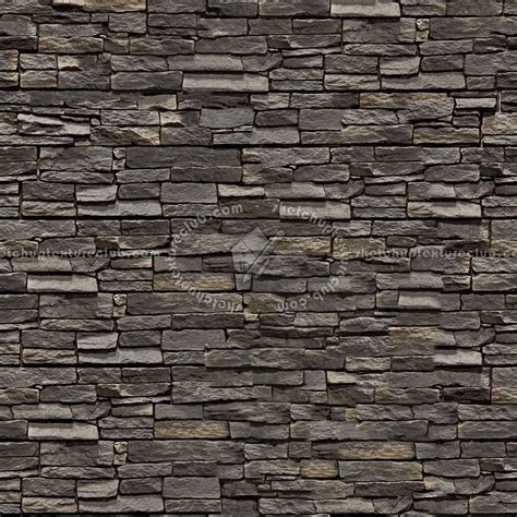 Stacked slabs walls stone texture seamless 08196