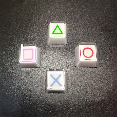 PlayStation 4 Controller Buttons Icon Keycaps - Kawaii Keycaps