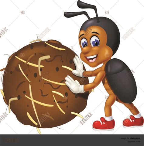 Dung Beetle Cartoon Vector & Photo (Free Trial) | Bigstock