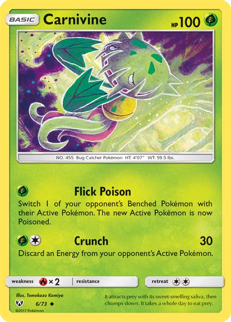 Carnivine Shining Legends Pokemon Card | Pikawiz