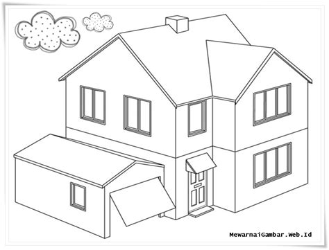 gambar mewarnai rumah mewah Terbaru Untuk Anak SD, TK, PAUD | gambarcoloring