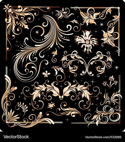 Filigree design elements Royalty Free Vector Image