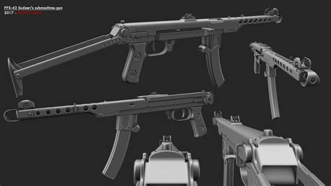 PPS-43 Sudaev's submachine gun by redroguexiii on DeviantArt