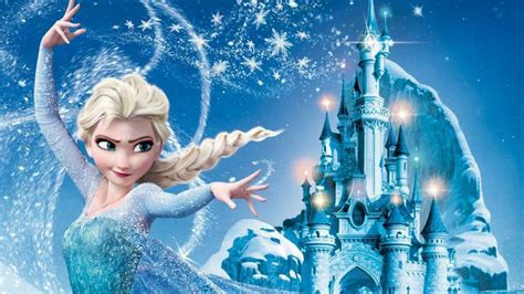 Elsa Blue Dress In Castle Background HD Frozen Wallpapers | HD ...