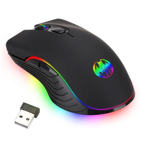 TSV M06 Wireless Gaming Mouse, Rechargeable Computer Mouse Mice with Rainbow Backlit Lights, 3 ...