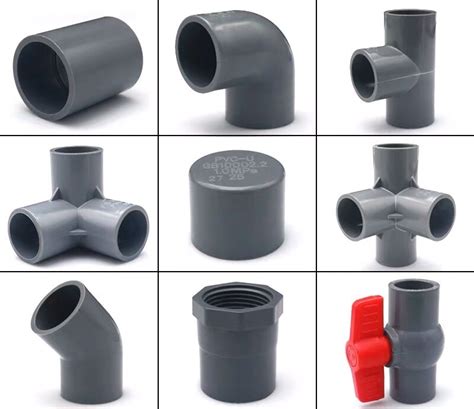 PVC Pipe Fitting for Water Supply 2 Inch PVC Pipe Fittings Connectors Coupling Tee Cross 90 Deg ...