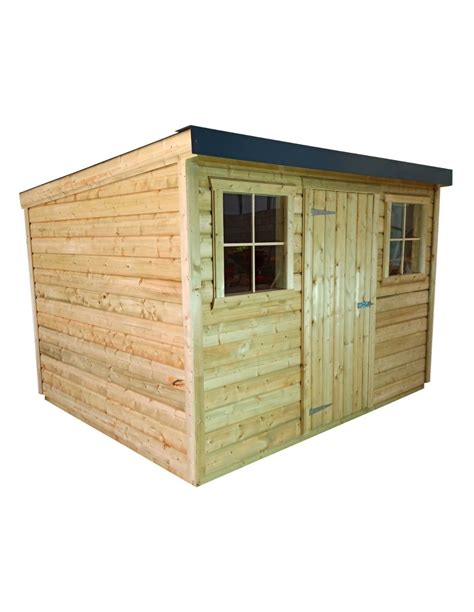 Pent Garden Sheds with Metal Roof. Pent Sheds with Flat Roof