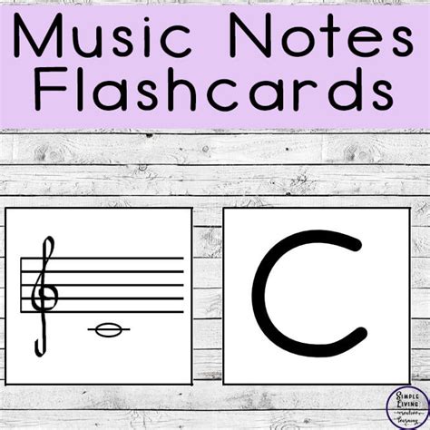 Musical Notes Printable Flashcards