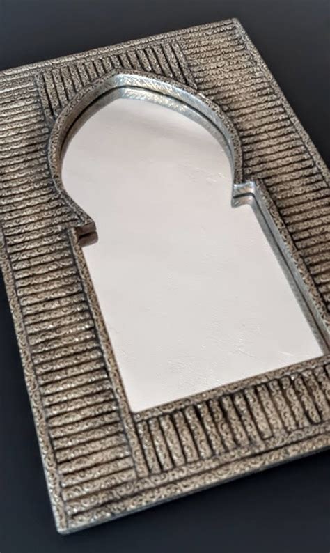 White Metal Moroccan Arch Mirror - Etsy