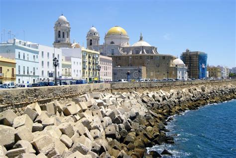 Scenic View of the Cathedral of Cadiz and Old Town. Editorial Stock Image - Image of outdoor ...