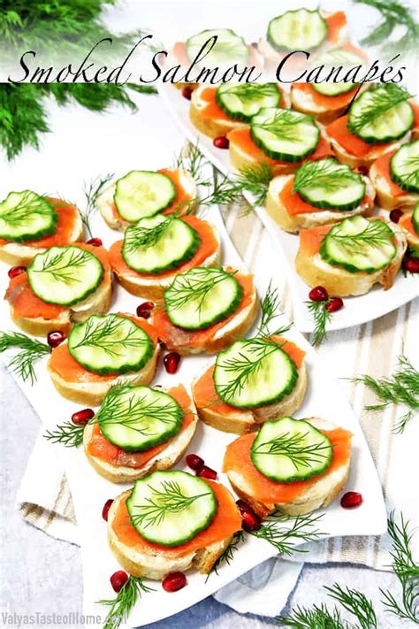 Smoked Salmon Canapés - Valya's Taste of Home