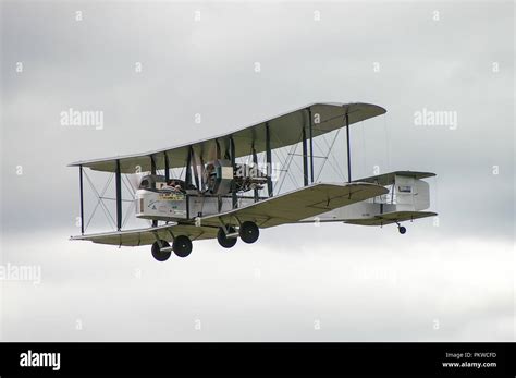 Vickers Vimy British heavy bomber aircraft plane, biplane of First World War, Great War, World ...