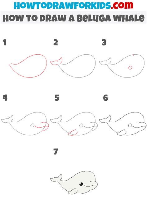 How to Draw a Beluga Whale - Easy Drawing Tutorial For Kids