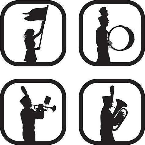 Marching Band Silhouette Illustrations, Royalty-Free Vector Graphics & Clip Art - iStock