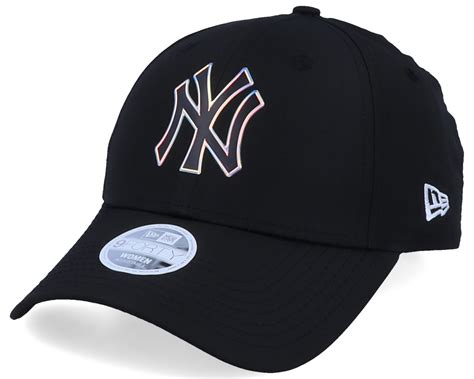 New York Yankees Women MLB Nylon 9Forty Black Adjustable - New Era caps - Hatstoreworld.com