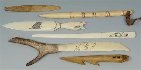 Lot 445: Large collection Inuit Bone & other carvings