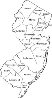 Hudson County, NJ Zip Code Boundary Map