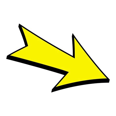 Yellow arrow isolated on white background. Arrow icon. Vector illustration isolated. 24672726 ...