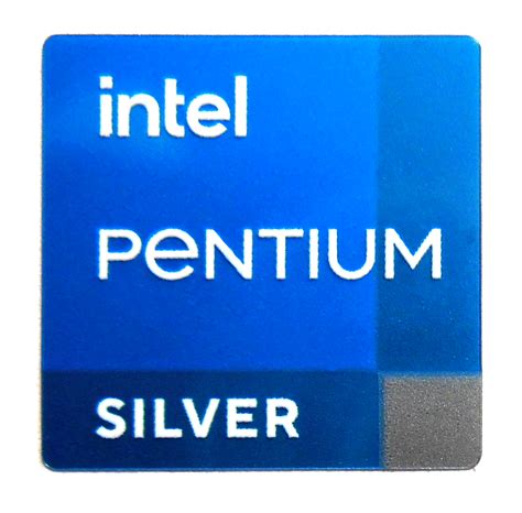 Intel Pentium Silver Sticker 18 x 18mm / 11/16″ x 11/16″ [1127] – Vath Ventures