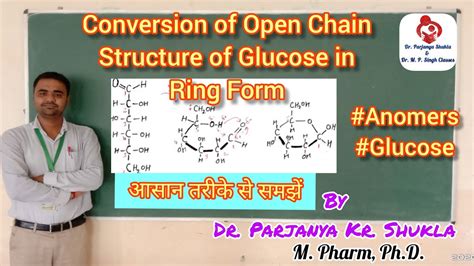 Converting Open Chain Structure of Glucose in Ring Structure | Anomers | Structure of Glucose ...