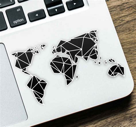 World Map Keyboard Sticker - TenStickers