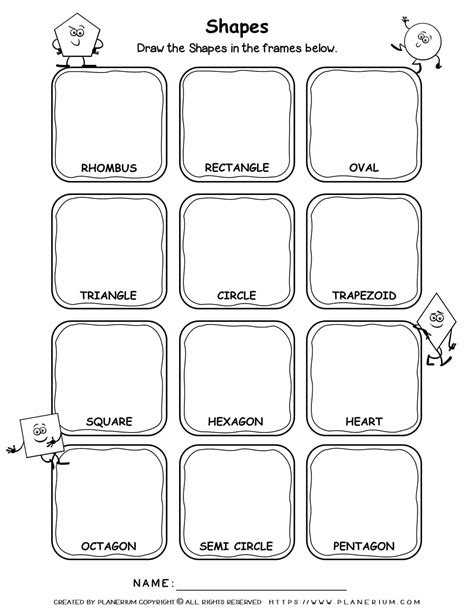 Drawing Shapes - Worksheet | Planerium