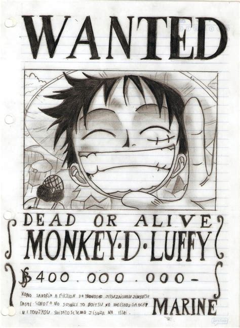 Luffy Wanted Poster