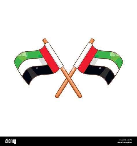 UAE flag icon, cartoon style Stock Vector Art & Illustration, Vector Image: 124577432 - Alamy