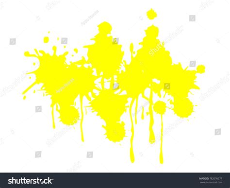 Yellow Color Paint Splash Vector Image Stock Vector (Royalty Free ...