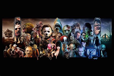 Amazon.com: Classic Horror Villains and Monsters MASH UP Movie Character Collage Art Poster ...