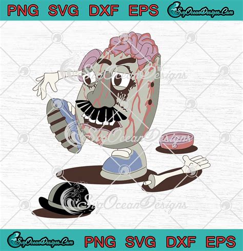 Mr. Potato Head Zombie Halloween SVG - Mr. Potato Head Scary SVG PNG EPS DXF PDF, Cricut File