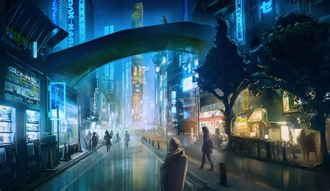 ArtStation - Cyberpunk City Environment Concept Art