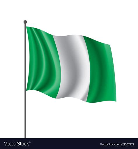 Nigeria flag Royalty Free Vector Image - VectorStock