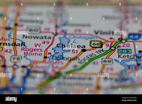 Chelsea oklahoma on a map hi-res stock photography and images - Alamy