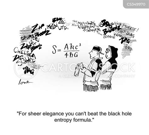 Black Hole Entropy Formula Cartoons and Comics - funny pictures from CartoonStock