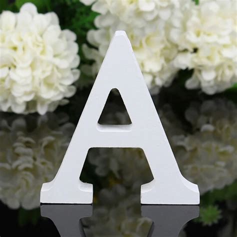 3D wooden letters letras Ornaments Wood Letter Alphabet English Letters DIY Personality Wedding ...