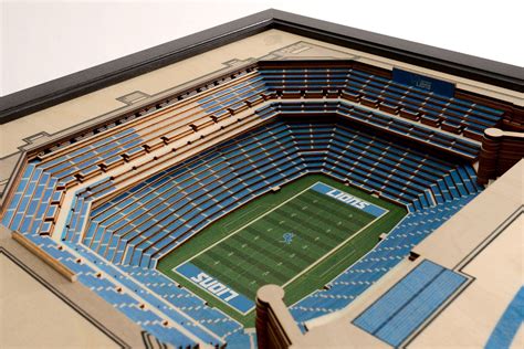 Detroit Lions | 3D Stadium View | Ford Field | Wall Art | Wood – Fandoms