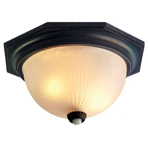 Acclaim Lighting 75BKM Matte Black Outer Banks 2 Light 14" Width Outdoor Flushmount Ceiling ...