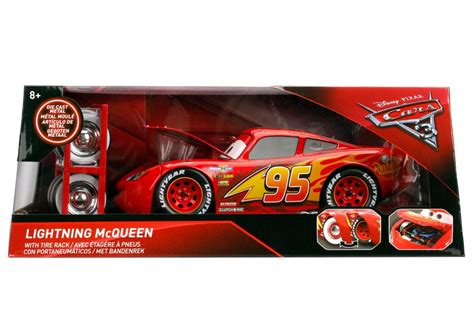 Lightning McQueen With Tire Rack Disney Pixar Cars Jada 1/24 97751 Passion Diecast ...