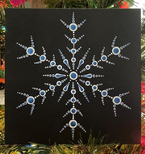 Christmas Snowflake Dot Mandala Painting, Mystical Crafting Emporium, Yuba City, 12 December 2021